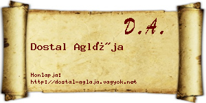 Dostal Aglája névjegykártya